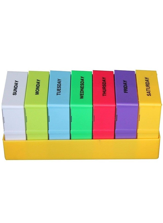 Topinon 7 Day 28 Compartment Pill Box | Weekly Medicine Organizer with Morning, Noon, Night Sections | Portable Pill Storage Container Case for Tablets, Vitamins, and Supplements - Image 3